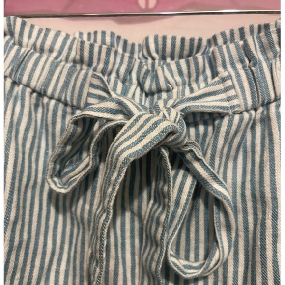 Women maternity blue stripy shorts - Picture 6 of 6